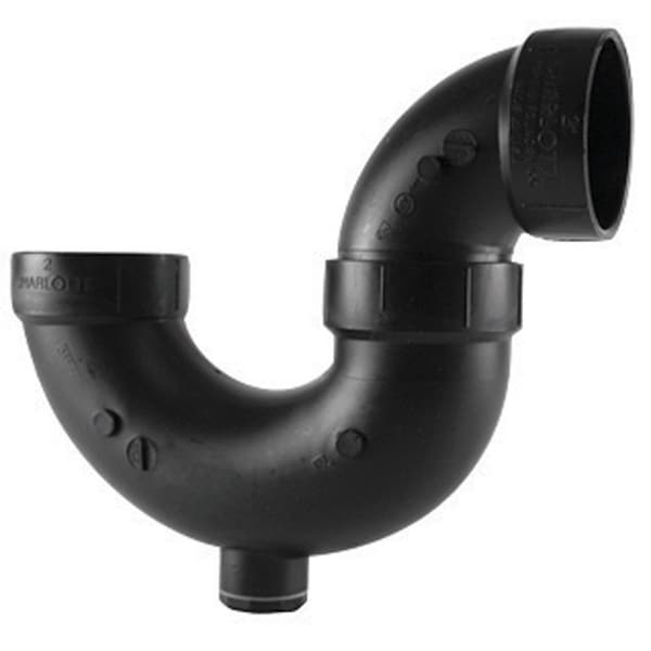 Charlotte Pipe 1-1/2 in. Hub X 1-1/2 in. D Hub ABS P-Trap